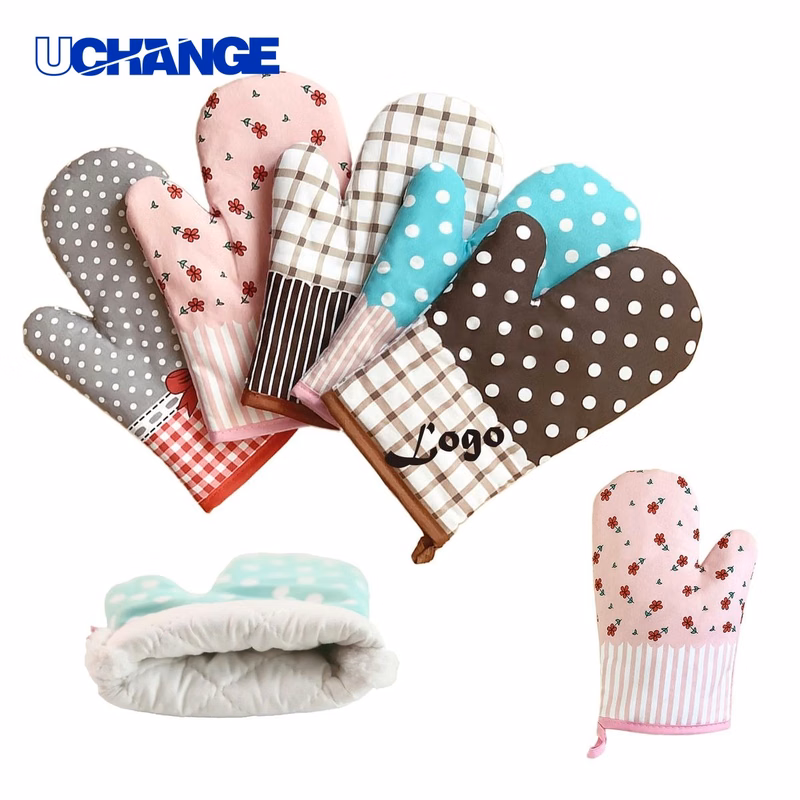 Cotton Oven Mitts for Home Baking Use