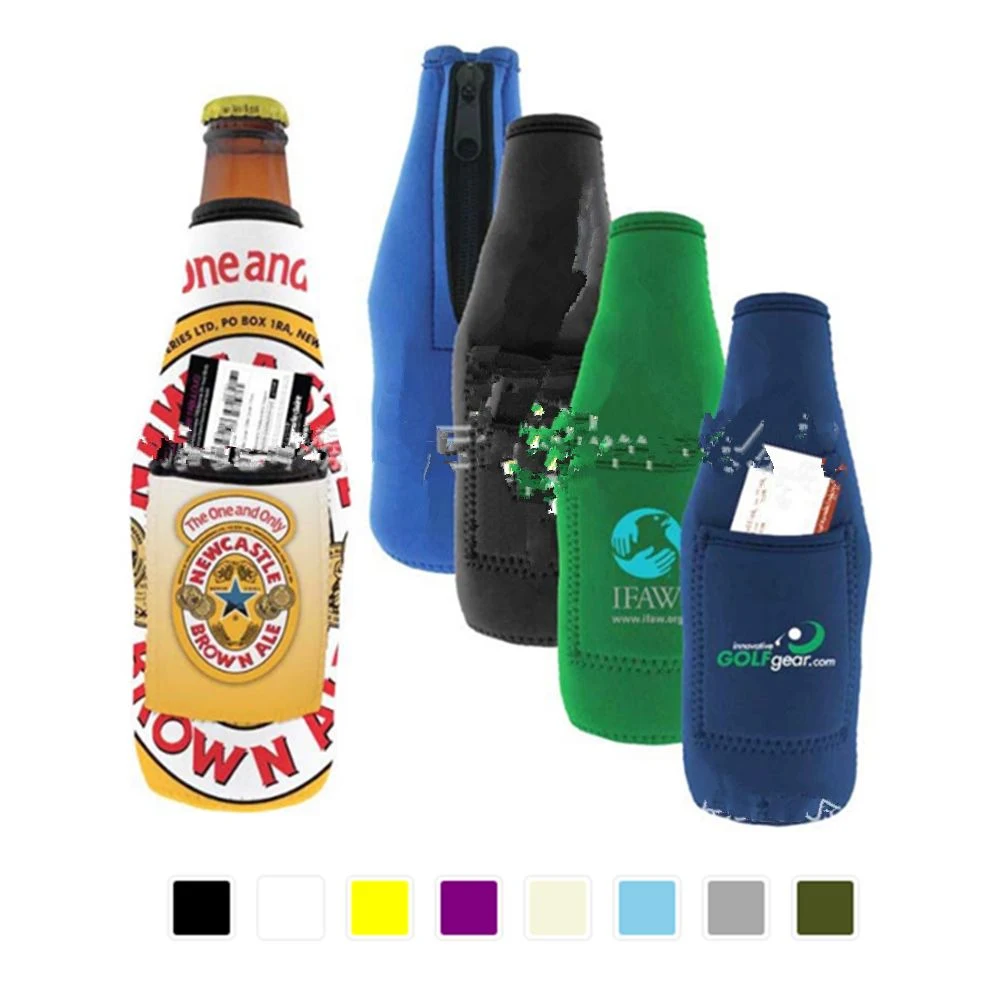 Stubby Beer Bottle Cooler w/Pocket 1
