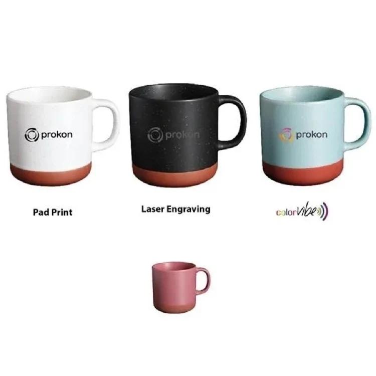 13 Oz. Phoenix Speckles Mug w/Unglazed Bottom 1