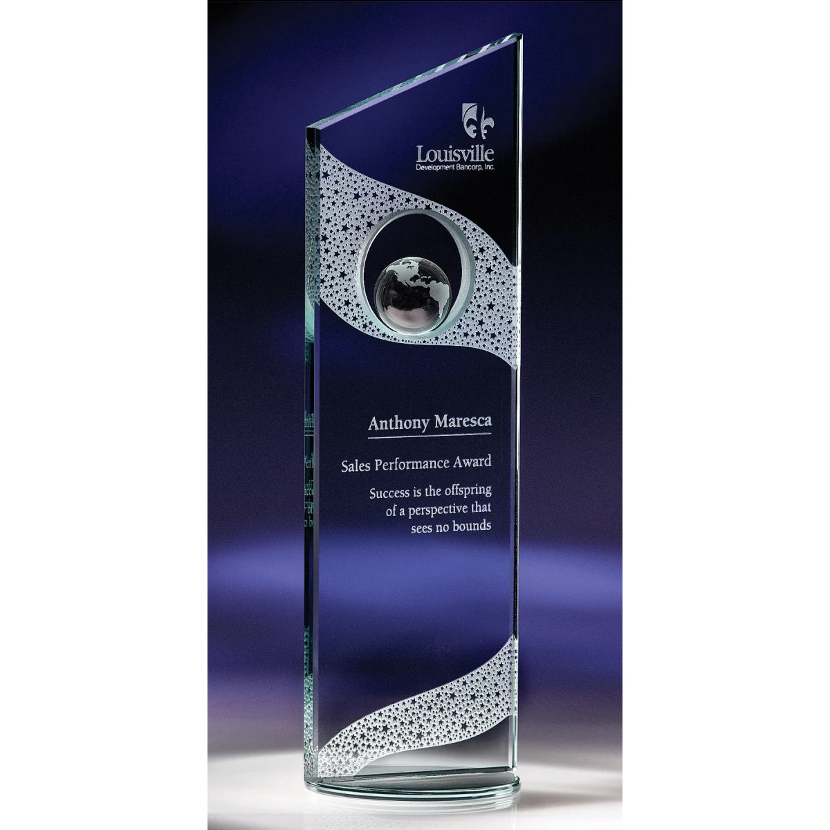 Perspective Jade Crystal Globe Award 1