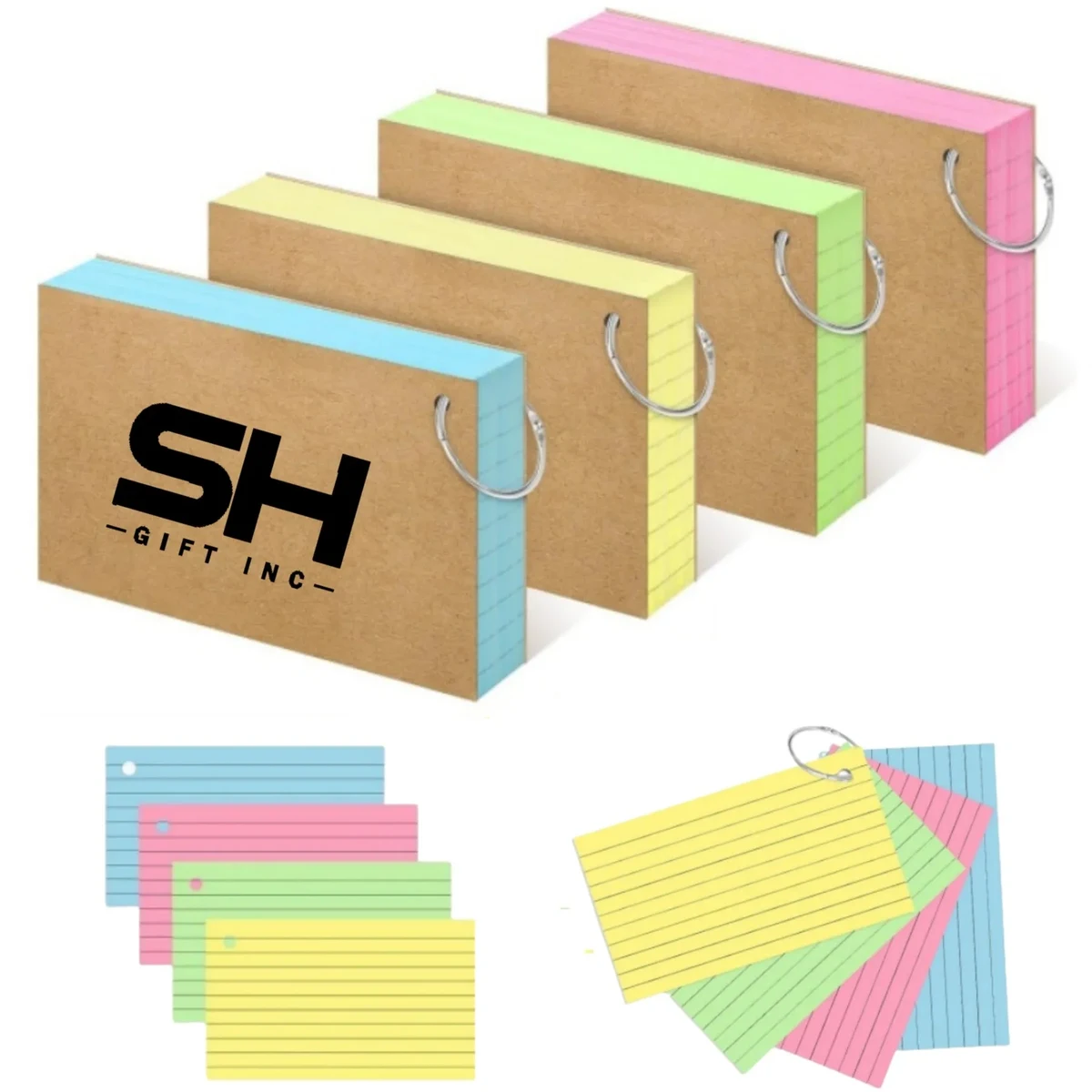 Colored Index Cards with Ring 1