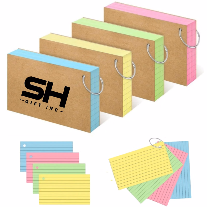 Colored Index Cards with Ring