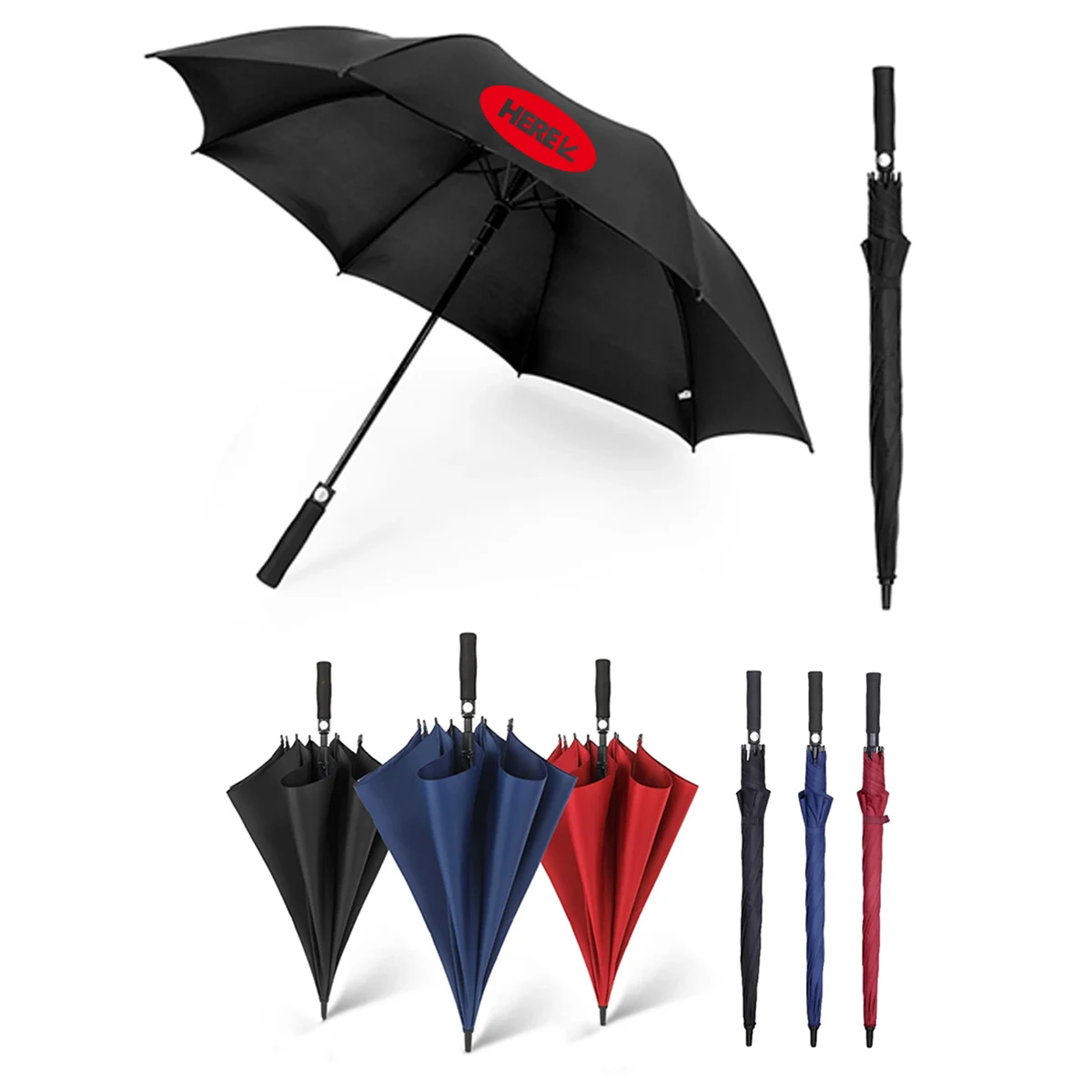 Lightweight Golf Long 8 Ribs Fiber Umbrella 1