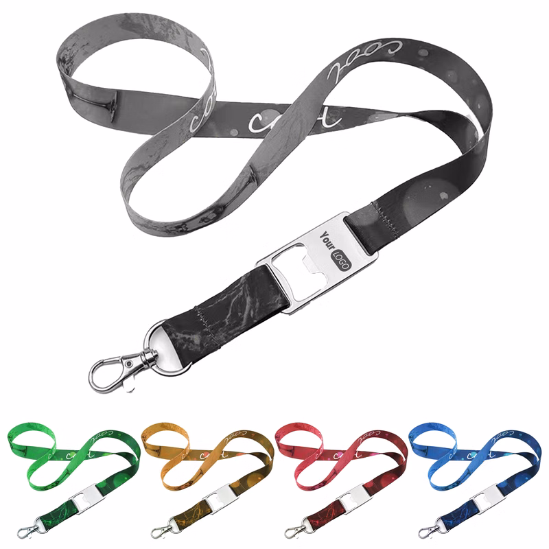 Polyester Personalized Lanyard With Bottle Opener