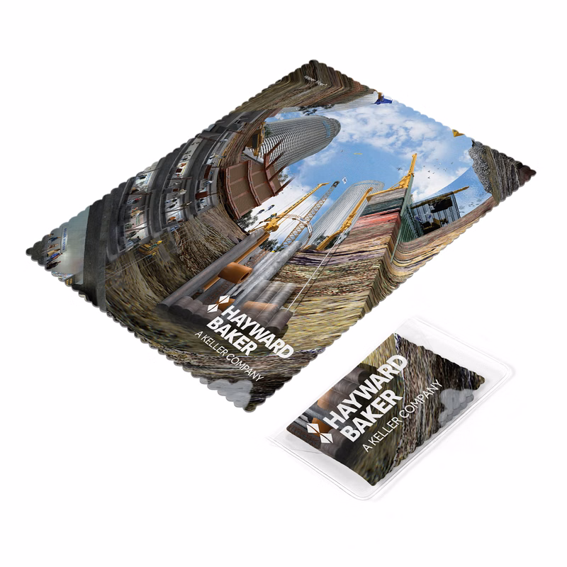 Ultra Opper Fiber Cloth In Vinyl Pouch (5"x 5") - Full-Color