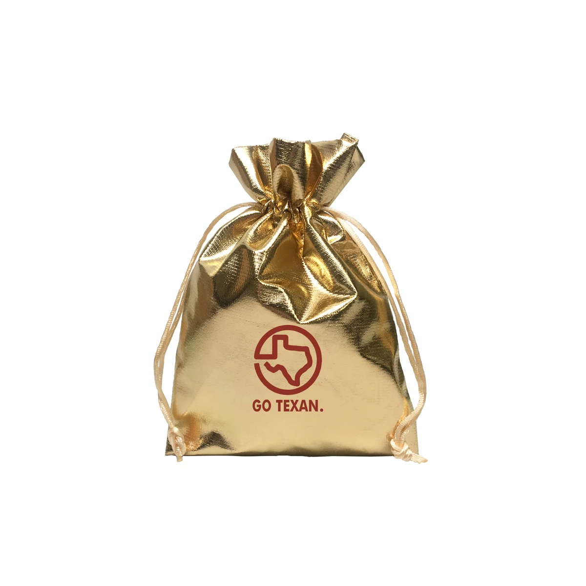 Medium Metallic Lamé Drawstring Pouch 1