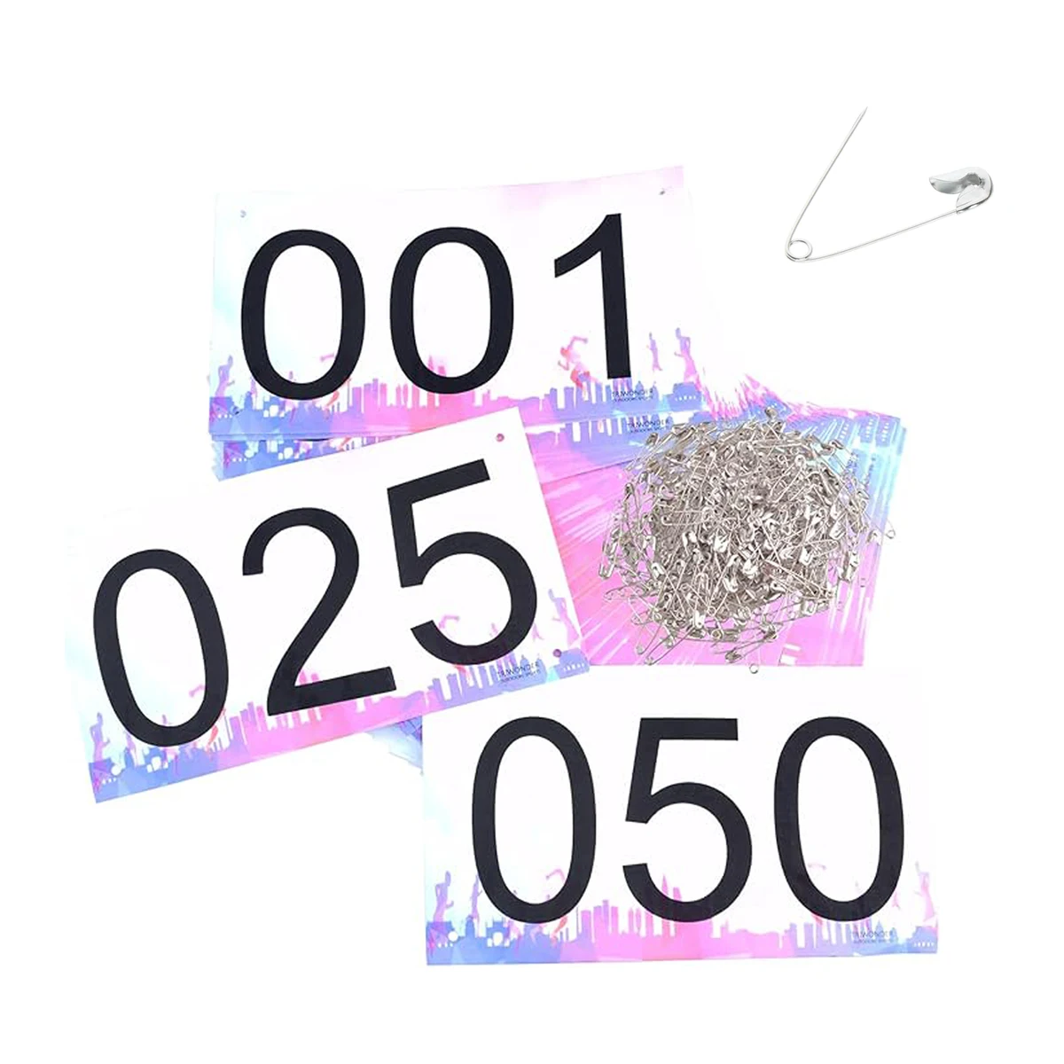 Custom Full-Color Athlete Bib with Safety Pins 1