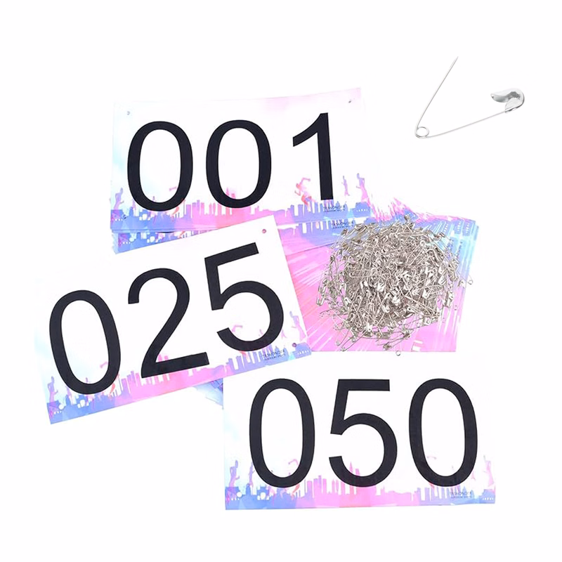 Custom Full-Color Athlete Bib with Safety Pins