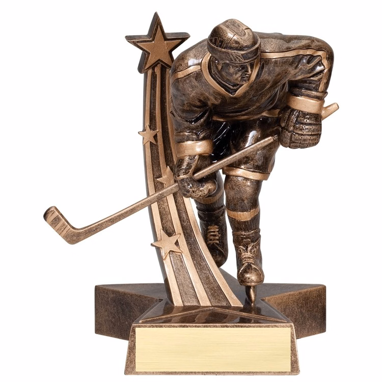 6 1/2" Tall Hockey Male Superstar Resin Award