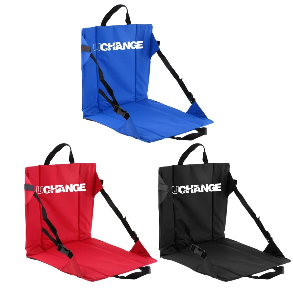 Folding Outdoor Stadium Seat Pad With Adjustable Strap 1