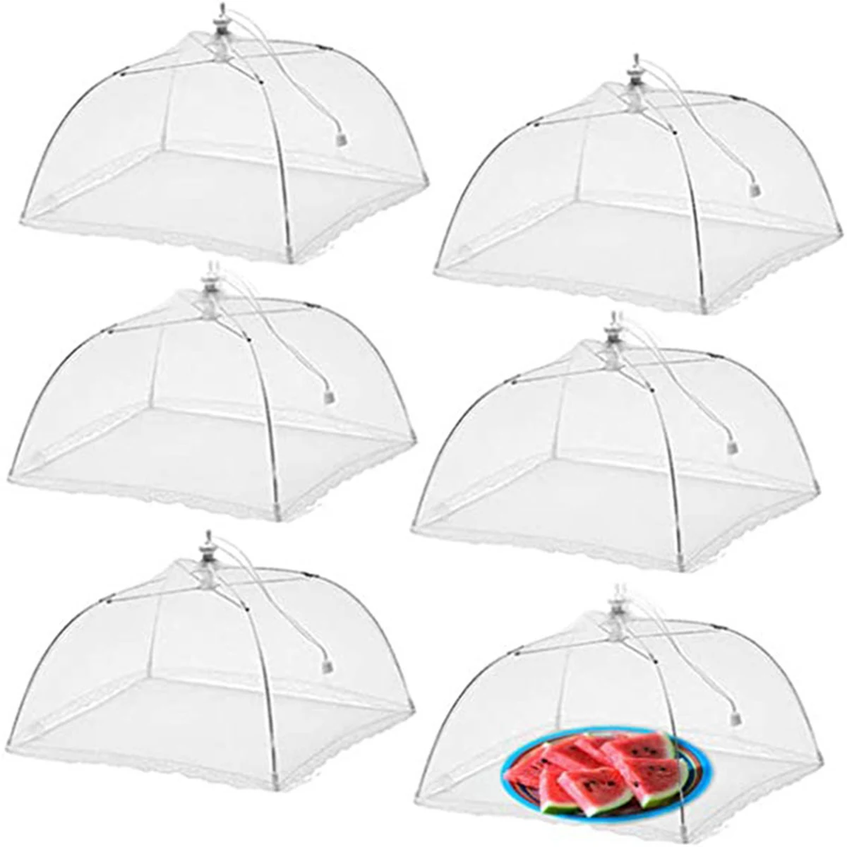 White Pop-Up Mesh Food Cover Tent 1