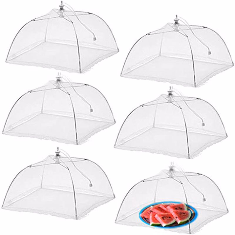 White Pop-Up Mesh Food Cover Tent