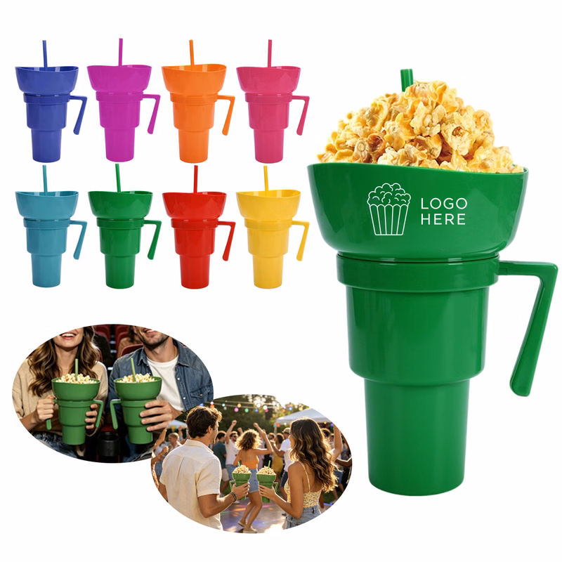 MOQ20 2 In 1 Snack And Drink Cup