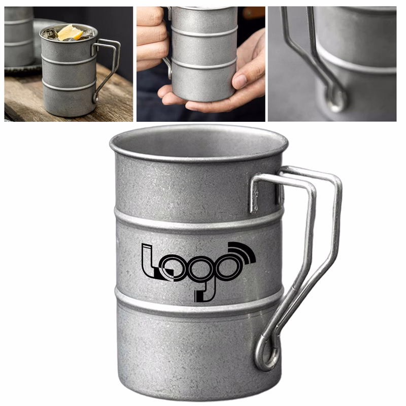 Retro 304 Stainless Steel Coffee Mug with Matte Finish