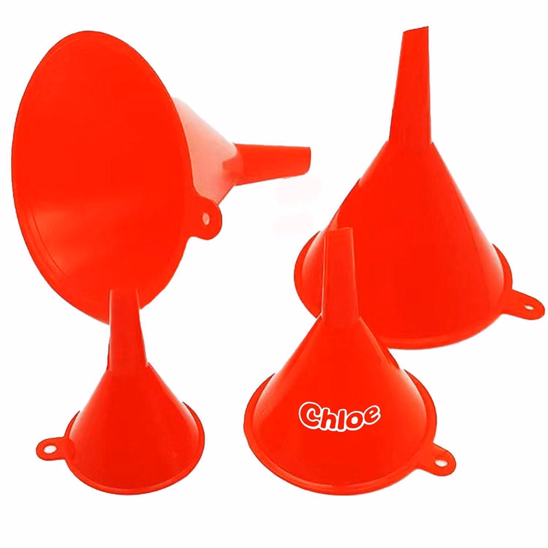 4 Piece Portable Car Use Plastic Oil Funnels Set