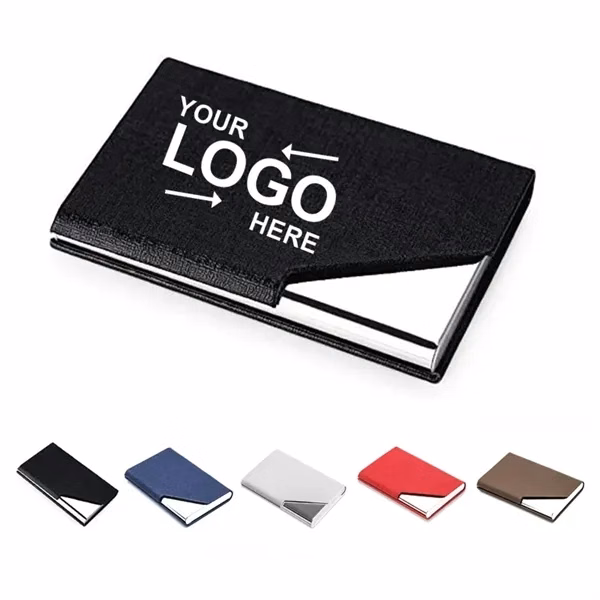 Custom Stainless Steel Business Card Holder — 5-Color, Compact Office Essential