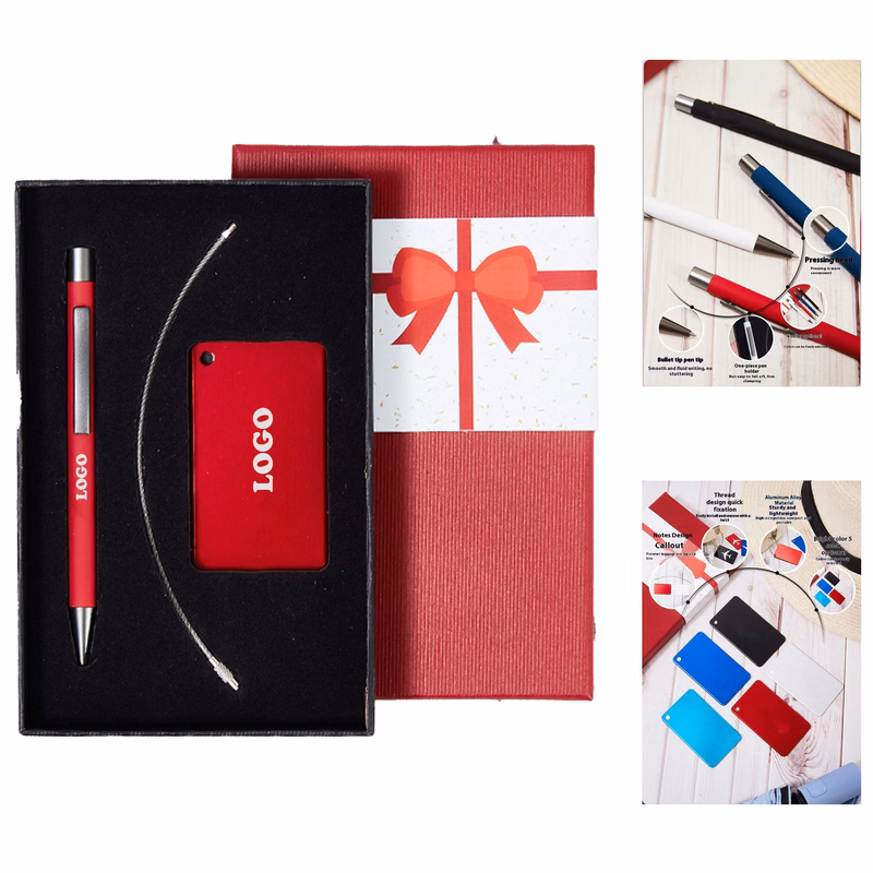 MOQ 10 pcs Luggage Tag Pen Set