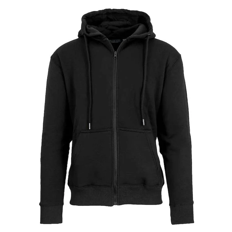 Men's Fleece Zip Hoodie - Black M-2X, custom hoodie or sweatshirt with logo imprint 1