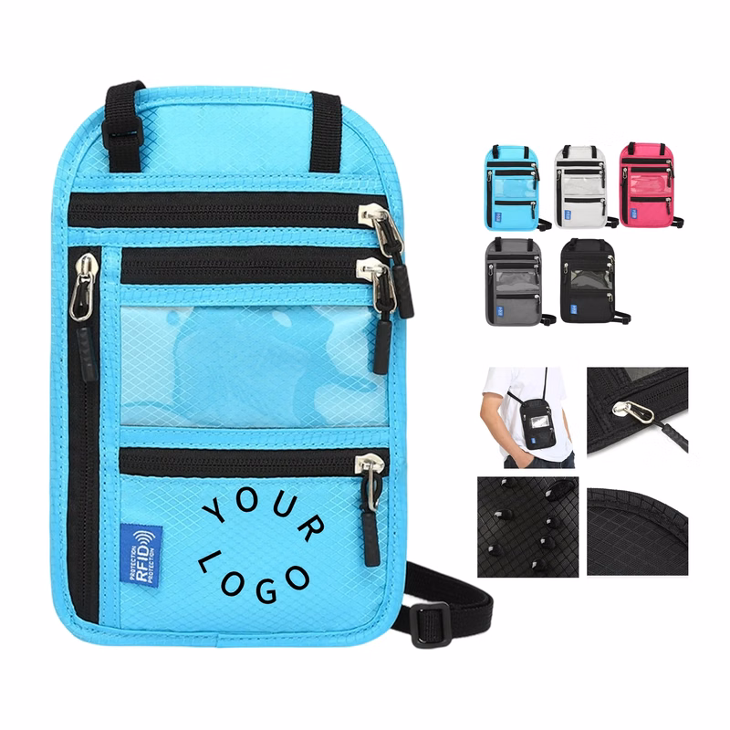 Neck Strap Passport Holder with Window