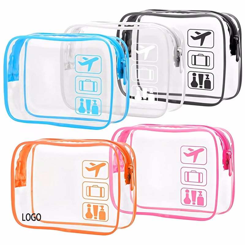 Clear PVC Toiletry Bag with Zipper