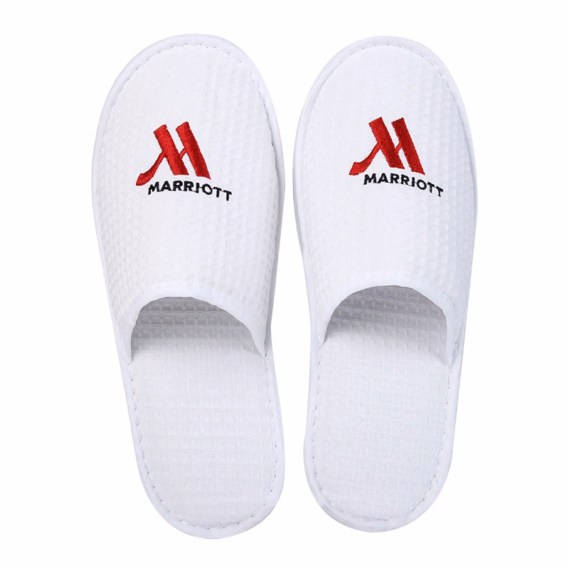 Waffle Pattern Disposable Hotel Home Spa Hospital Slippers