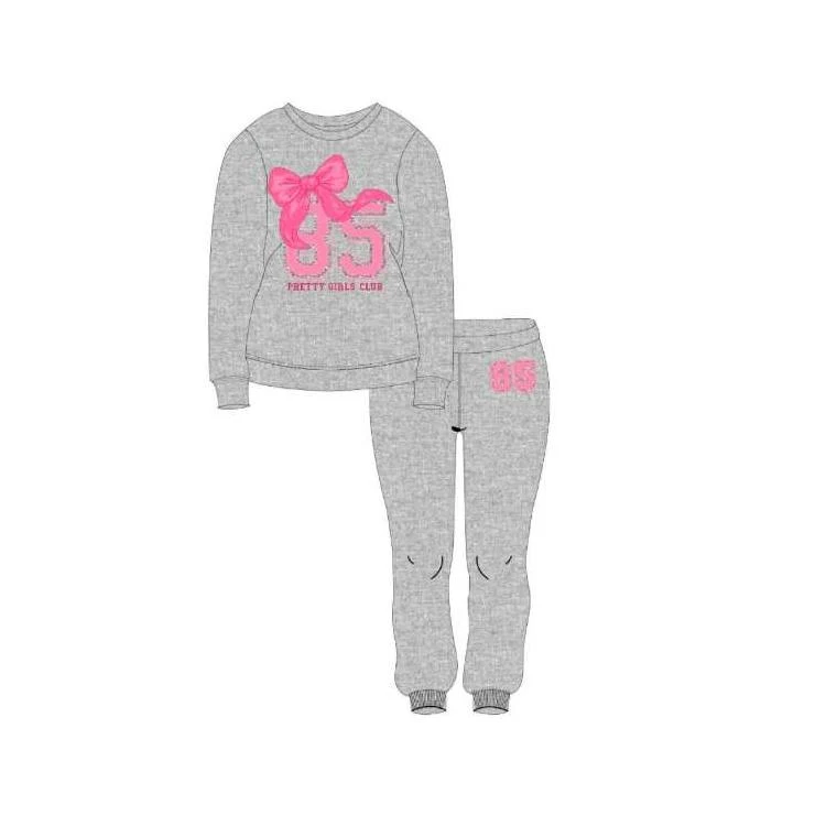 Girls 2pc Fleece Set - Heather Gray Size 2T-4T 1