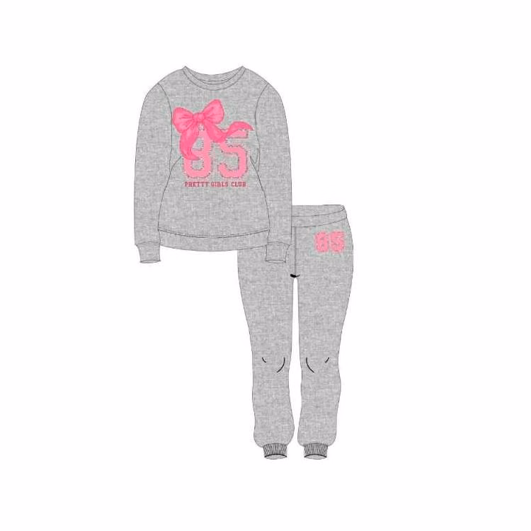 Girls 2pc Fleece Set - Heather Gray Size 2T-4T