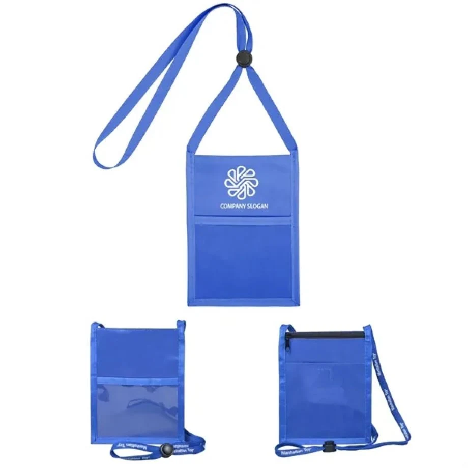 Double Window Pouch Wallet With Lanyard W/Back Zipper 1