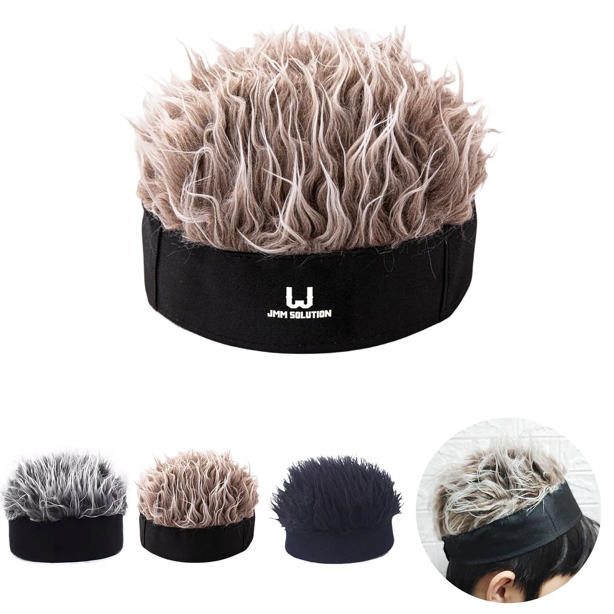 Cool and stylish hip-hop short hair wig hat 1
