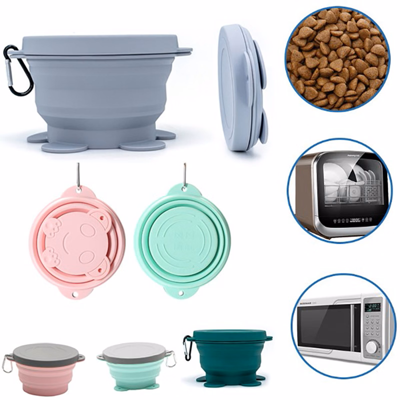 Collapsible Bowl with Lid for Camping Hiking Travel