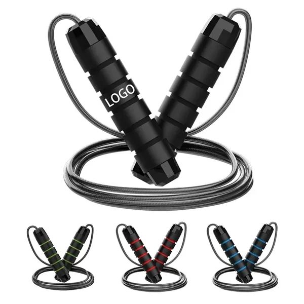 Jump Rope, Tangle-Free Rapid Speed Cable With Ball Bearings for Desk, Travel and Daily Use 1