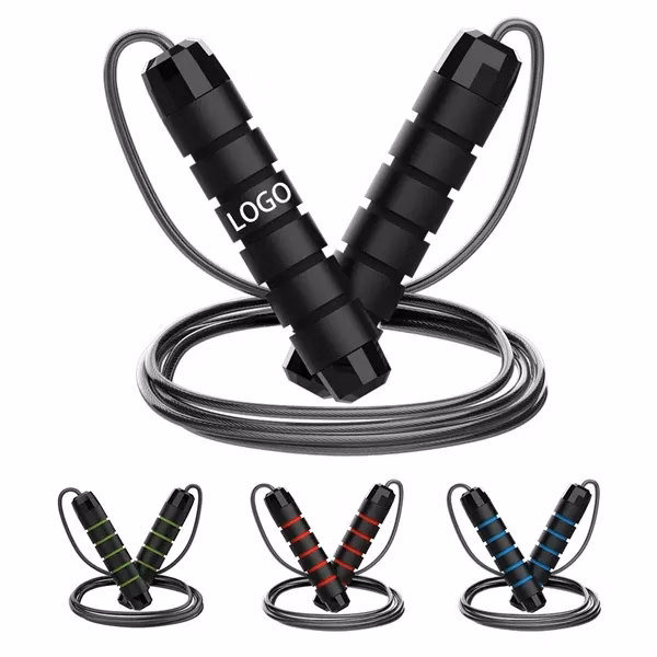 Jump Rope, Tangle-Free Rapid Speed Cable With Ball Bearings for Desk, Travel and Daily Use