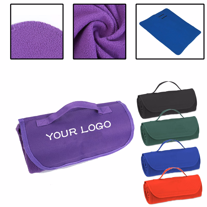 MOQ 20 PCS Logo Roll-Up Picnic Blanket