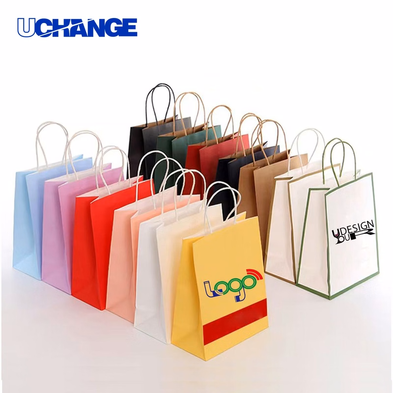 Colored Paper Tote Bag Container for Multiple Uses