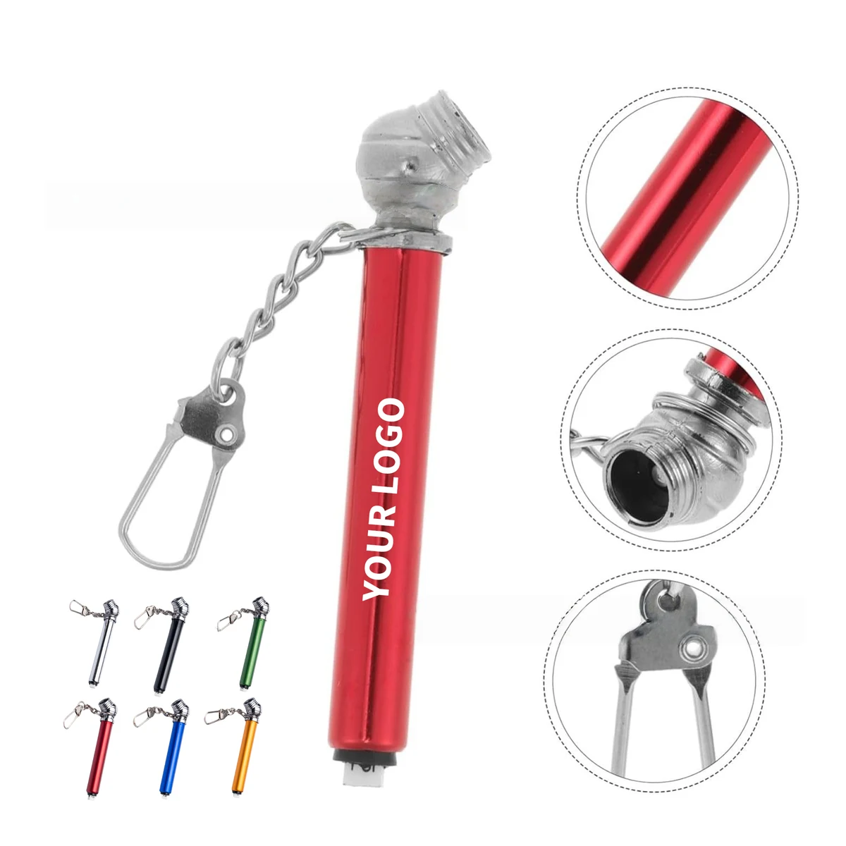 Aluminum Tire Pressure Gauge Key Chain 3.15" By 0.4" 1
