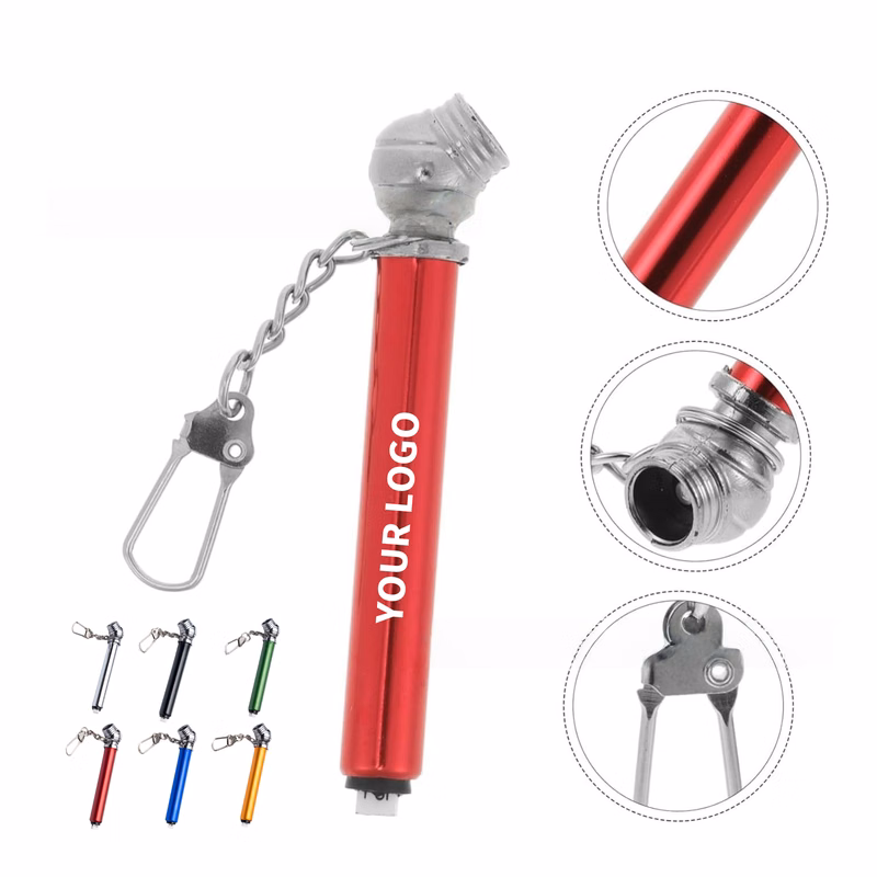Aluminum Tire Pressure Gauge Key Chain 3.15" By 0.4"