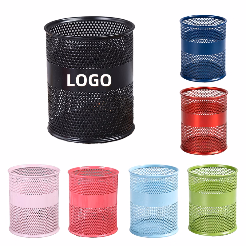Mesh Metal Pen Holder Brush Pot