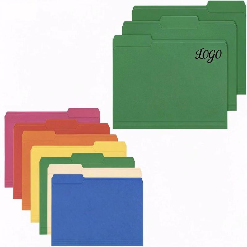 Multi-Color Manila Paper File Folder Custom Logo Imprint
