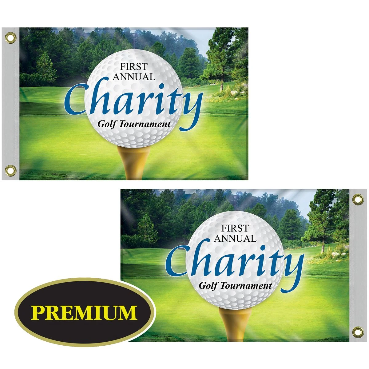 16" x 24" Double Sided Digitally Printed Knitted Polyester Flags 1