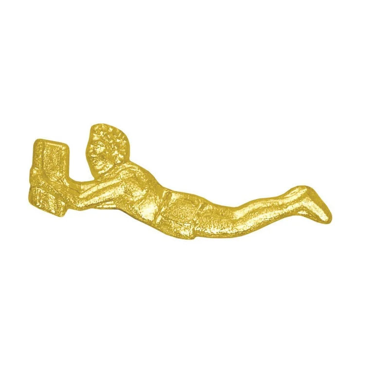 Male Gymnast Bright Gold Chenille Lapel Pin 1