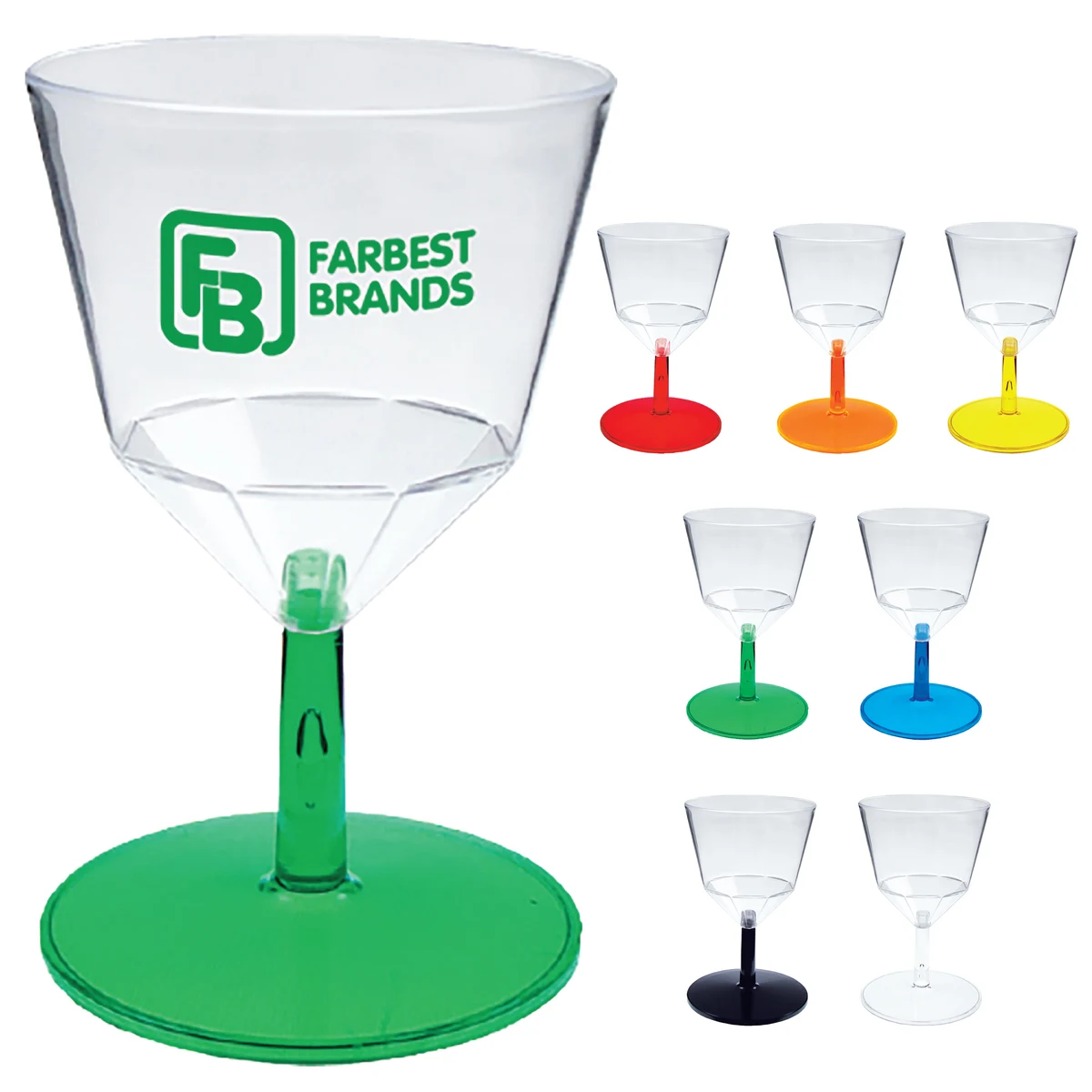 2oz Plastic Wine Sampler with Choice of Stem Color 1
