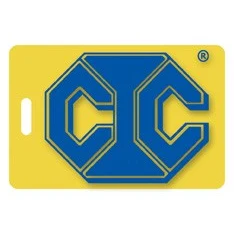 Screen Printed Poly Write-on Tag w/ Flexible Plastic Loop Strap (2"x3") Rectangle 1