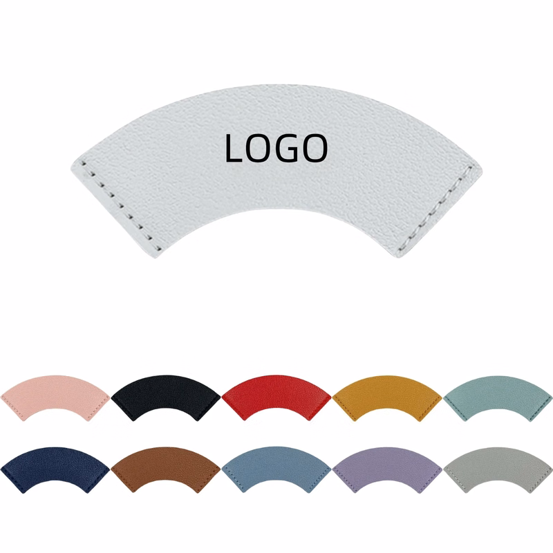 MOQ 250 PCS Custom Logo Fan Shaped Leather Bookmark