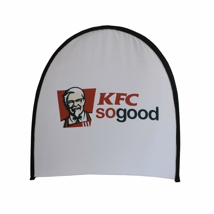 Half Moon Banner™, Pop Up A Frame - 34.5"W x 36"H