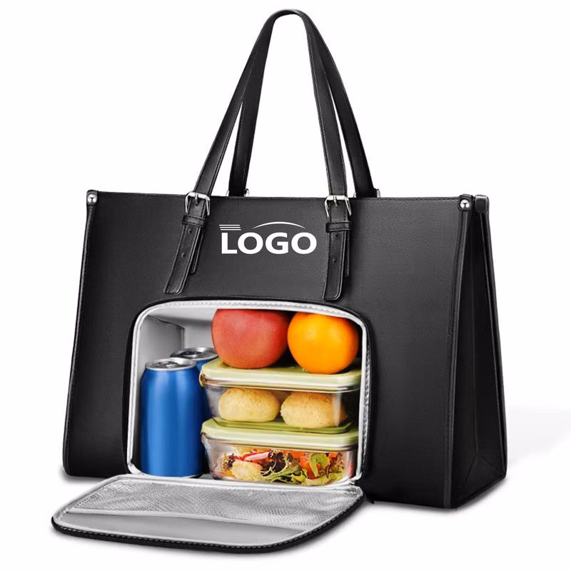 Laptop Tote with Insulated Lunch Compartment