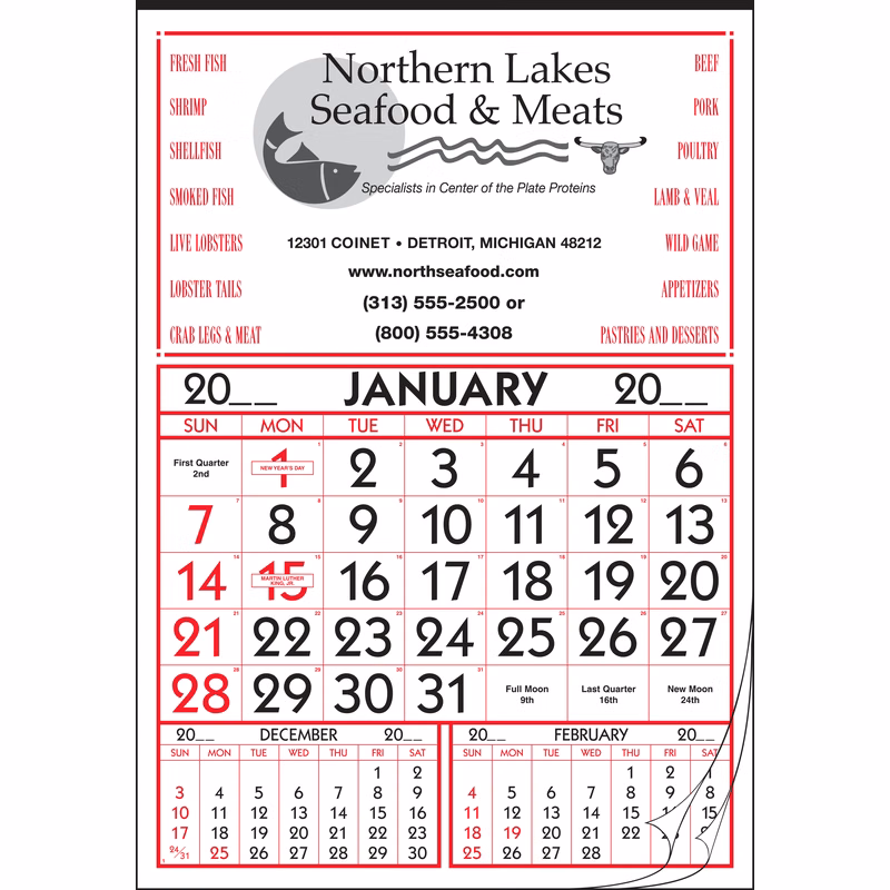 Style 125 12-Sheet Calendar