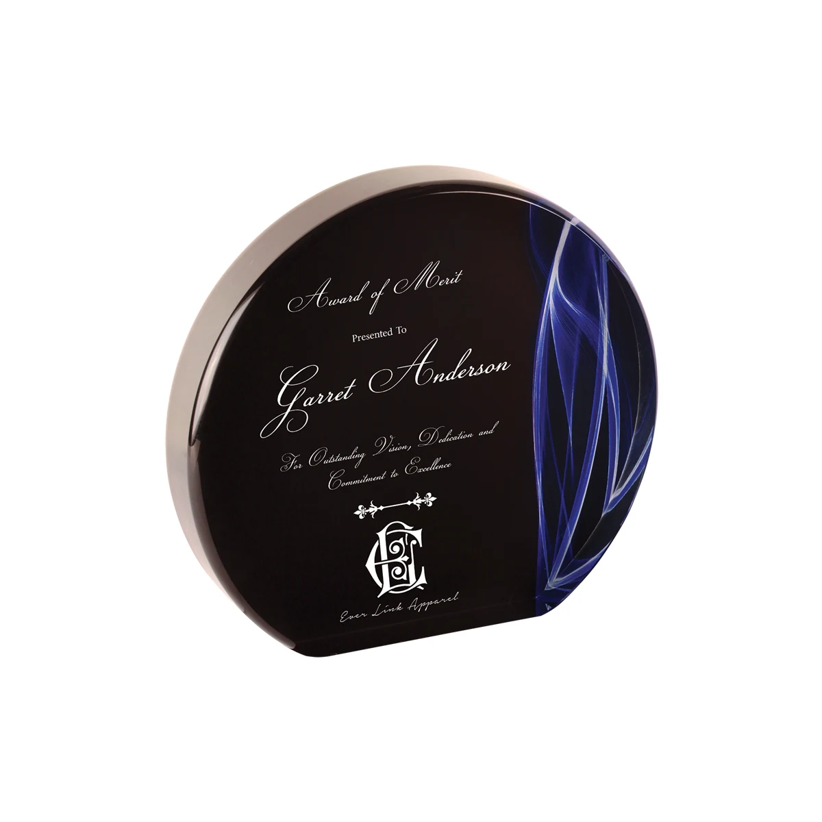 5" Round Blue Vapor Acrylic 1