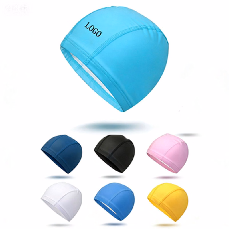 Candy Color Waterproof PU Swim Cap