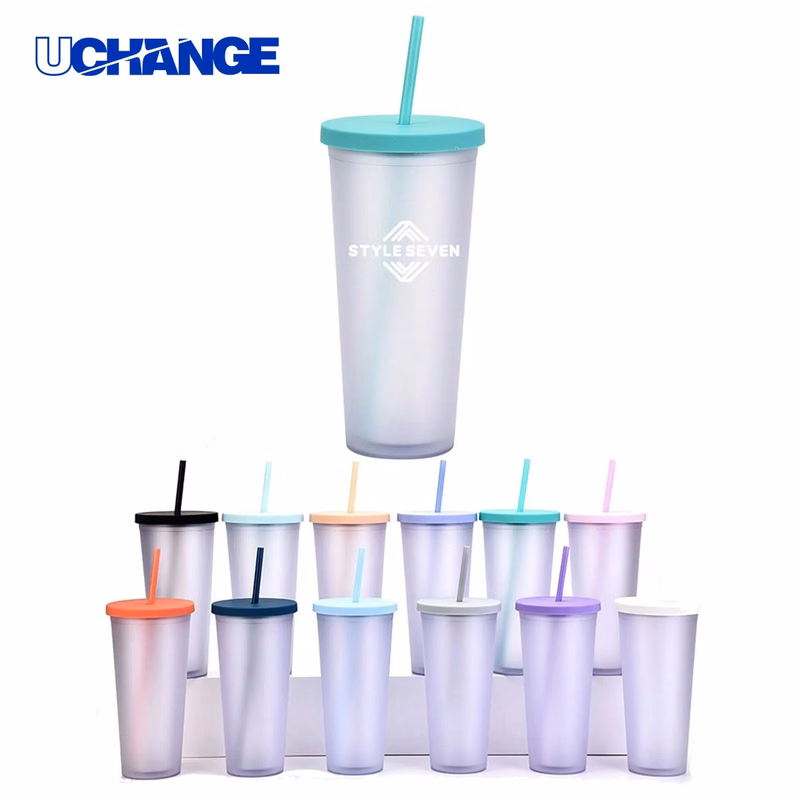 Plastic Straw Cup Container