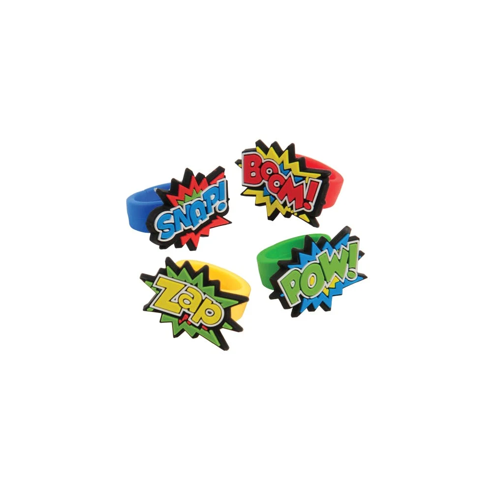 Superhero Rubber Rings - Assorted 1